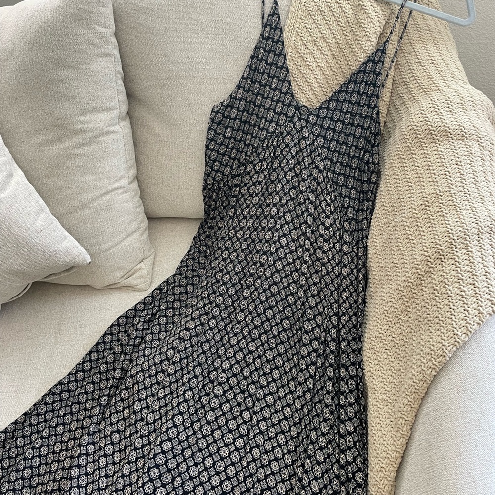 Beautiful Final Touch maxi dress- black and tan.